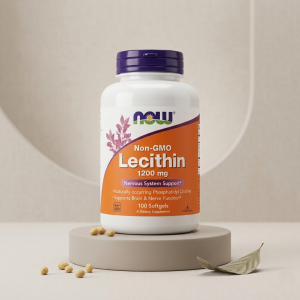 Лецитин для нервової системи та здоров'я печінки Now Foods Lecithin 1200 mg 100 капсул