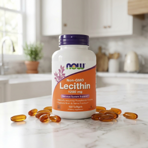Лецитин для нервової системи та здоров'я печінки Now Foods Lecithin 1200 mg 100 капсул