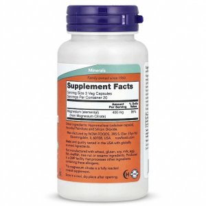 Магній цитрат Now Foods Magnesium Citrate 60 капсул
