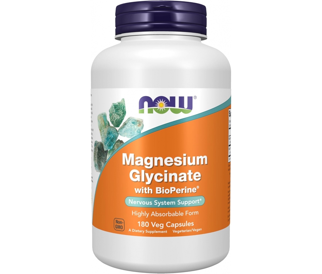 Магній гліцинат з біоперином Now Foods Magnesium Glycinate with BioPerine 180 капсул Магній гліцинат з біоперином Now Foods Magnesium Glycinate with BioPerine 180 капсул