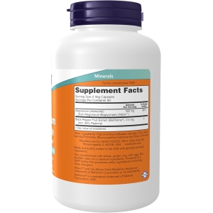 Магній гліцинат з біоперином Now Foods Magnesium Glycinate with BioPerine 180 капсул