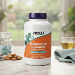 Магній гліцинат з біоперином Now Foods Magnesium Glycinate with BioPerine 180 капсул