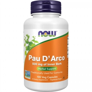 Натуральний засіб з протигрибковим ефектом Pau D'Arco Now Foods 500 mg 100 caps Натуральний засіб з протигрибковим ефектом Pau D'Arco Now Foods 500 mg 100 caps