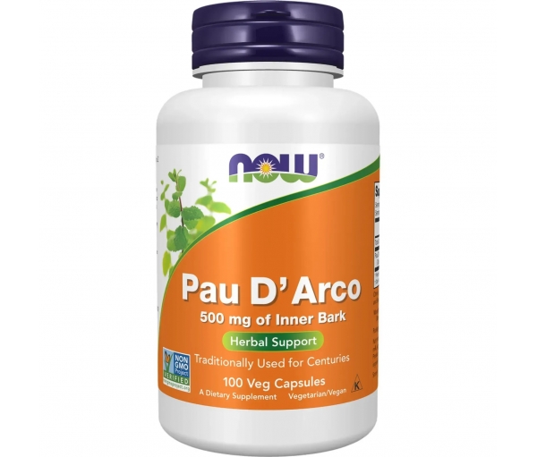 Натуральний засіб з протигрибковим ефектом Pau D'Arco Now Foods 500 mg 100 caps Натуральний засіб з протигрибковим ефектом Pau D'Arco Now Foods 500 mg 100 caps