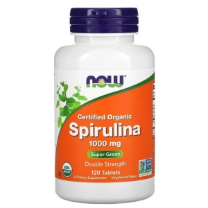 Спіруліна органічна біодобавка Now Foods Spirulina 1000 mg 120 таблеток Спіруліна органічна біодобавка Now Foods Spirulina 1000 mg 120 таблеток