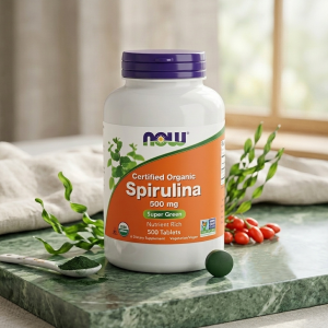 Спіруліна, органічна біодобавка Now Foods Spirulina 500 mg (500 таблеток)