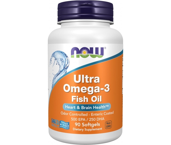 Ультра Омега-3, риб'ячий жир Now Foods Ultra Omega-3 Fish Oil 500 EPA/250 DHA 90 капсул