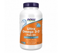 Ультра Омега-3 (рыбий жир) с витамином D3 Now Foods Ultra Omega 3-D 180 гелевых капсул