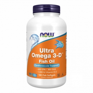 Ультра Омега-3 (риб'ячий жир) з вітаміном D3 Now Foods Ultra Omega 3-D 180 гелевих капсул Ультра Омега-3 (риб'ячий жир) з вітаміном D3 Now Foods Ultra Omega 3-D 180 гелевих капсул