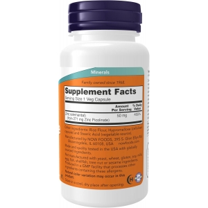 Піколінат цинку біодобавка Now Foods Zinc Picolinate 50 mg 120 капсул