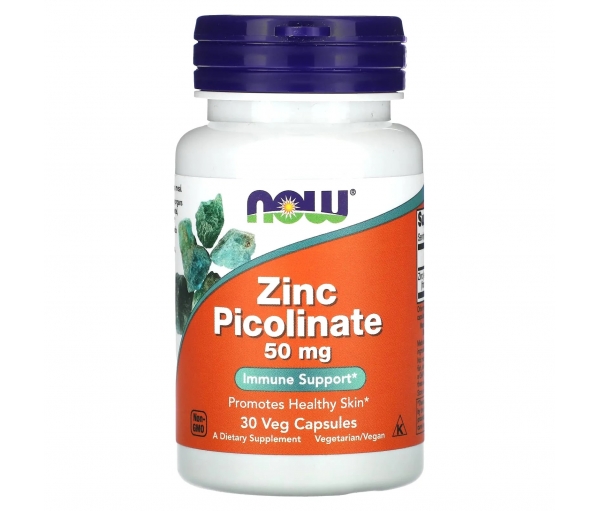 Піколінат цинку біодобавка, Now Foods Zinc Picolinate 50 mg 30 капсул