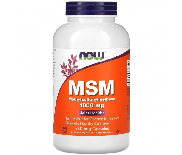 Метилсульфонілметан (МСМ) для зменшення болю в суглобах, Now Foods MSM 1000 mg (240 капсул) Метилсульфонілметан (МСМ) для зменшення болю в суглобах, Now Foods MSM 1000 mg (240 капсул)