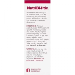 Спрей для носа із екстрактом грейпфрута NutriBiotic Nasal Spray Grapefruit Seed Extract, 29,5 мл