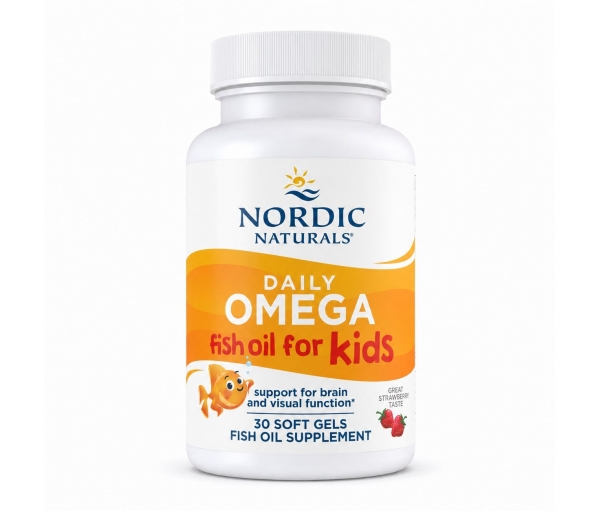 Риб'ячий жир для дітей (Омега-3) Nordic Naturals Daily Omega Kids 30 капсул, зі смаком полуниці