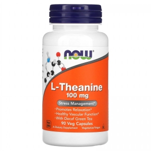 L-теанін для зниження рівня стресу Now Foods L-Theanine 100 mg (90 капсул)