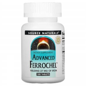 Залізо, покращена формула Advanced Ferrochel 27 mg Source Naturals (180 таблеток) Залізо, покращена формула Advanced Ferrochel 27 mg Source Naturals (180 таблеток)