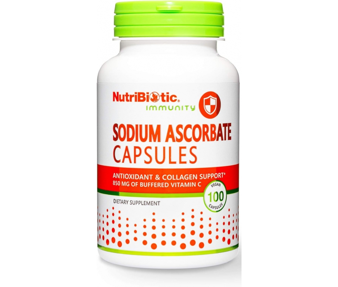 Аскорбат натрію для підвищення імунітету NutriBiotic Sodium Ascorbate 100 капсул