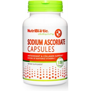 Аскорбат натрію для підвищення імунітету NutriBiotic Sodium Ascorbate 100 капсул