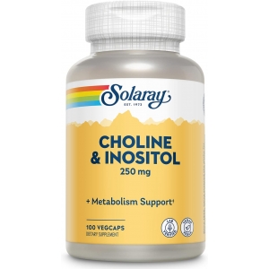 Холін та інозитол Solaray Choline & Inositol 250 мг 100 капсул
