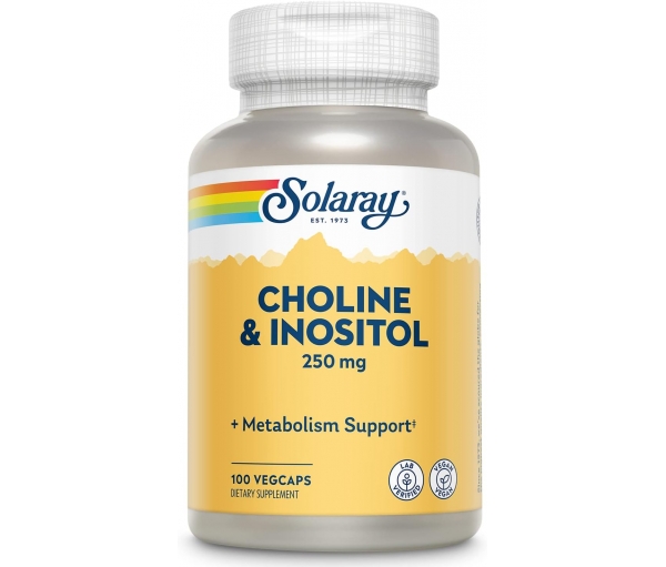 Холін та інозитол Solaray Choline & Inositol 250 мг 100 капсул Холін та інозитол Solaray Choline & Inositol 250 мг 100 капсул