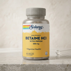 Бетаїн гідрохлорид із пепсином Solaray Betaine HCL with Pepsin 650 мг 100 капсул
