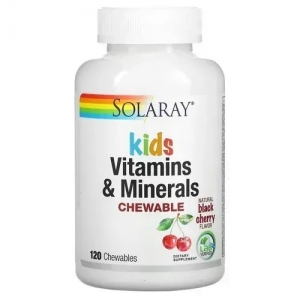 Вітаміни та мінерали для дітей Solaray Kids Vitamins & Minerals, 120 жувальних таблеток