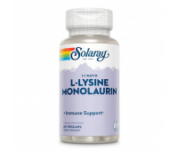 L-лизин и монолаурин для иммунитета Solaray L-Lysine Monolaurin 1:1, 60 капсул