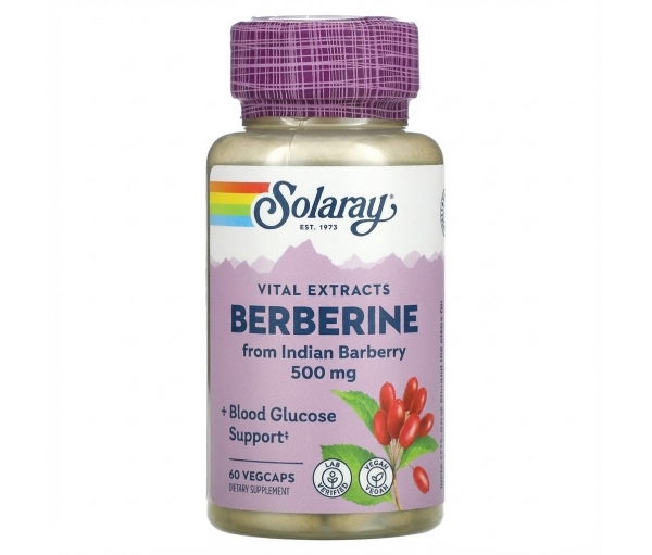 Берберин для підтримки метаболізму Solaray Berberine 500 mg 60 vegcaps Берберин для підтримки метаболізму Solaray Berberine 500 mg 60 vegcaps