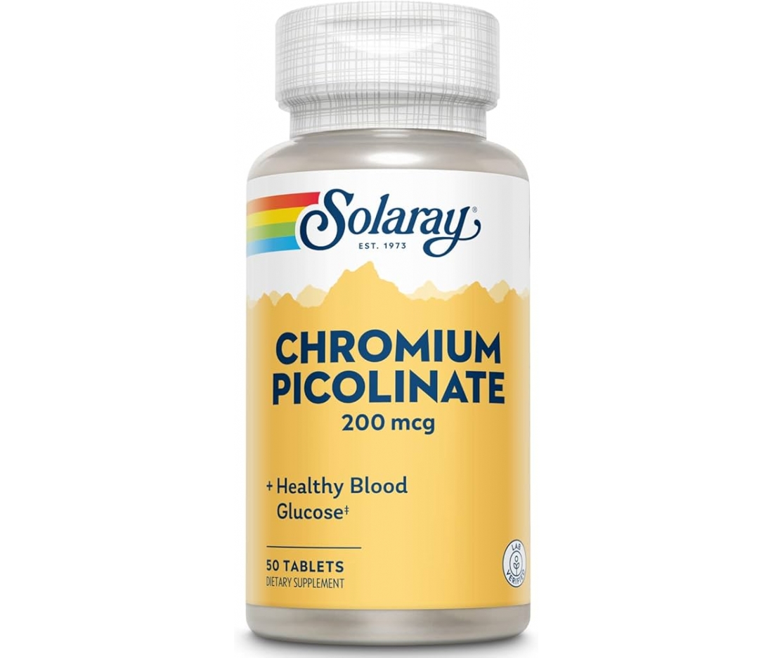 Хром піколінат Solaray Chromium Picolinate 200 mcg 50 таблеток