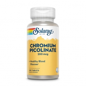 Хром піколінат Solaray Chromium Picolinate 200 mcg 100 таблеток Хром піколінат Solaray Chromium Picolinate 200 mcg 100 таблеток