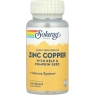 Цинк та мідь Solaray Zinc Copper with Kelp & Pumpkin Seed Veg Caps (100 капсул)