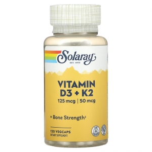 Вітамін D3 + K2 Solaray Vitamin D-3 K-2 (120 капсул) Вітамін D3 + K2 Solaray Vitamin D-3 K-2 (120 капсул)