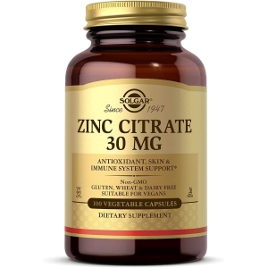 Цитрат цинку Solgar Zinc Citrate 30 mg (100 капсул) Цитрат цинку Solgar Zinc Citrate 30 mg (100 капсул)