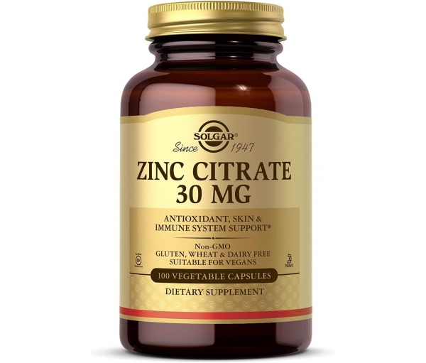 Цитрат цинку Solgar Zinc Citrate 30 mg (100 капсул) Цитрат цинку Solgar Zinc Citrate 30 mg (100 капсул)