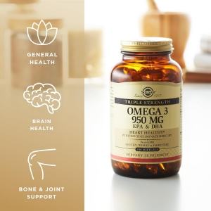 Риб'ячий жир  Омега-3 Solgar Epa & DHA Triple Strength 950 mg Omega-3 (100 капсул)