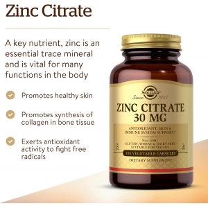 Цитрат цинку Solgar Zinc Citrate 30 mg (100 капсул) Цитрат цинку Solgar Zinc Citrate 30 mg (100 капсул)