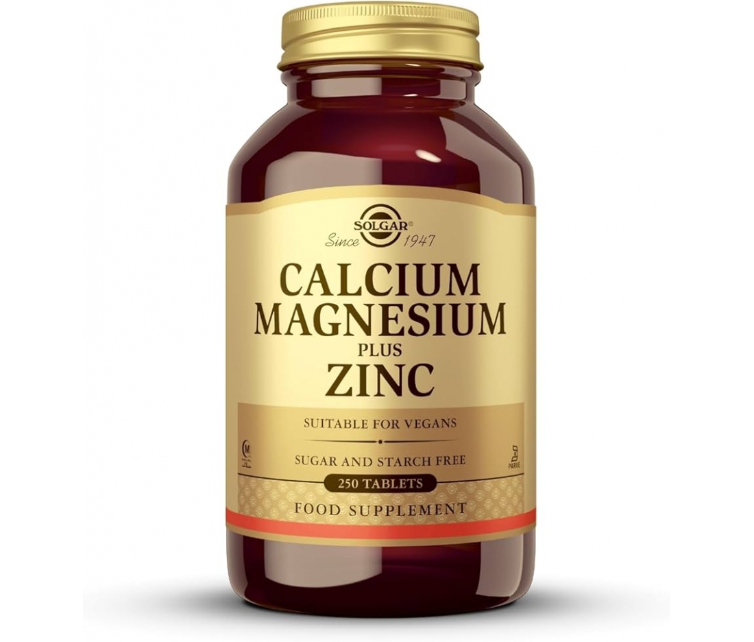 Комплекс кальцію та магнію з цинком, Solgar Calcium Magnesium + zinc (250 таблеток)