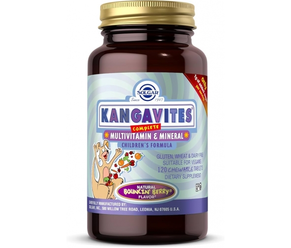 Витамины и минералы для детей Solgar Kangavites Multivitamin & Mineral Childrens Formula, 120 жевательних таблеток