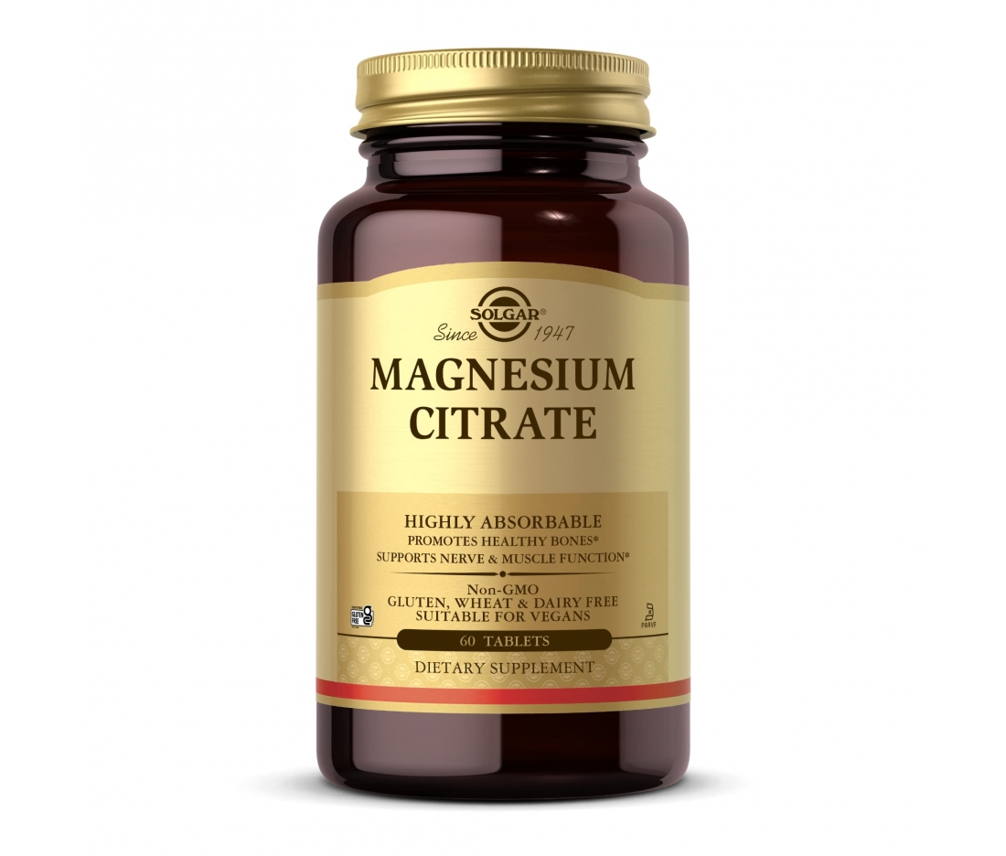 Магній Цитрат (Magnesium Citrate) 400 mg Solgar 60 таблеток Магній Цитрат (Magnesium Citrate) 400 mg Solgar 60 таблеток