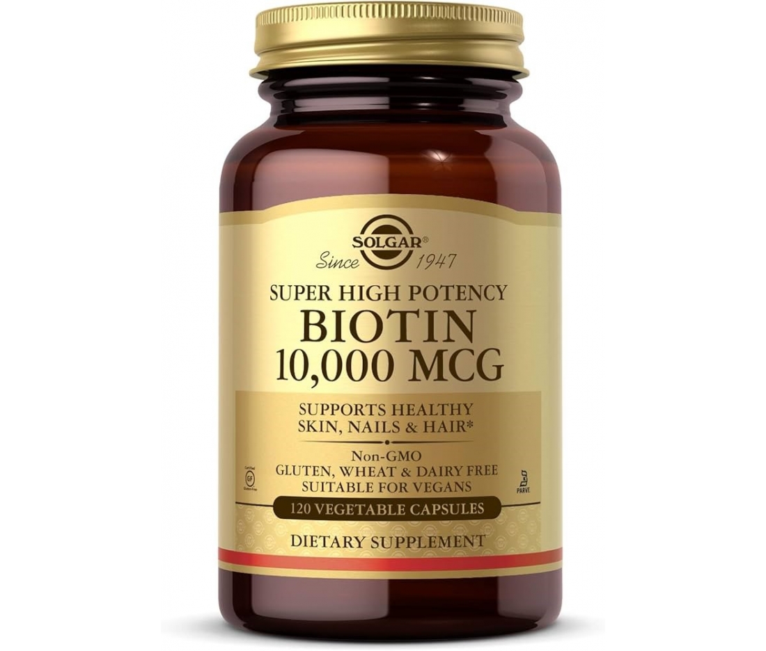 Біотин для здоров'я шкіри, нігтів та волосся, Solgar Biotin 10,000 mcg (120 капсул)
