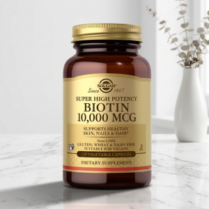 Біотин для здоров'я шкіри, нігтів та волосся, Solgar Biotin 10,000 mcg (120 капсул)