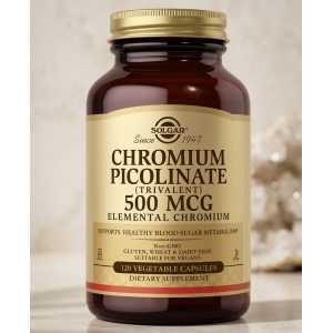 Хром піколінат біодобавка, Solgar Chromium Picolinate 500 mcg (120 капсул)