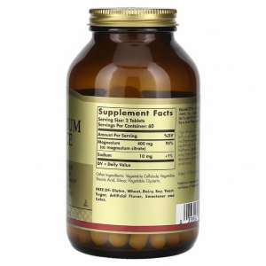 Магній Цитрат (Magnesium Citrate) 400 mg Solgar,120 таблеток