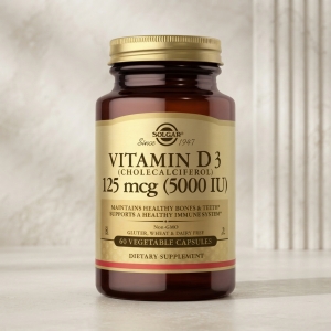 Вітамін D3 (холекальциферол) Solgar Vitamin D-3 5000 IU 125 мкг 60 Veg Caps
