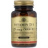 Вітамін D3 (холекальциферол) Solgar Vitamin D-3 5000 IU 125 мкг 100 капсул