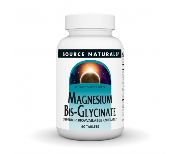 Магний Бисглицинат Source Naturals Magnesium Bis-Glycinate 60 таблеток Магний Бисглицинат Source Naturals Magnesium Bis-Glycinate 60 таблеток