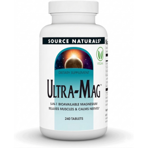 Магній комплексний з Вітаміном В6 Source Naturals Ultra-Mag (240 таблеток)