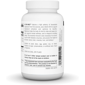 Магній комплексний з Вітаміном В6 Source Naturals Ultra-Mag (90 капсул)