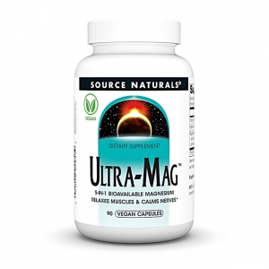 Магній комплексний з Вітаміном В6 Source Naturals Ultra-Mag (90 капсул)
