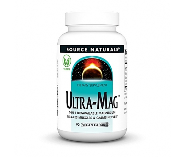 Магній комплексний з Вітаміном В6 Source Naturals Ultra-Mag (90 капсул) Магній комплексний з Вітаміном В6 Source Naturals Ultra-Mag (90 капсул)